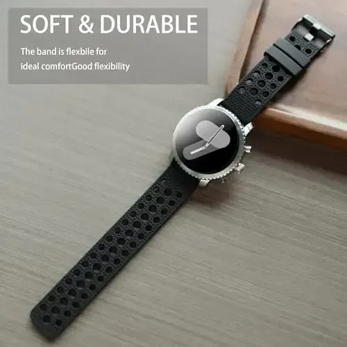 Lamshaw Wahoo ELEMNT Rival aqlli soati uchun mos keladigan bilaguzuk, silikon o'rnini bosuvchi bilaguzuk sport tasmasi metall tokasi bilan Wahoo ELEMNT Rival aqlli soati uchun mos - 3