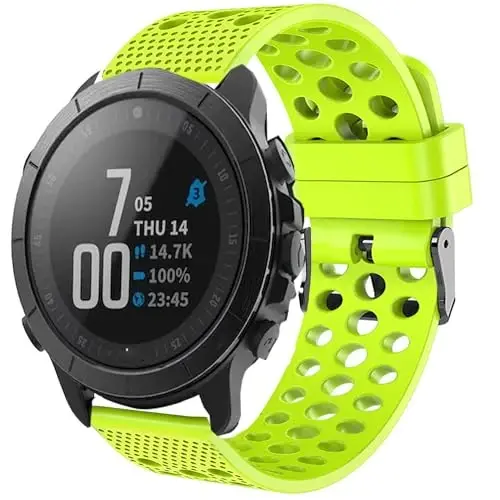 Lamshaw Wahoo ELEMNT Rival Smartwatch Band bilan mos keladi, Silikon almashtiriladigan bilaguzuklar Sport tasmasi Wahoo ELEMNT Rival Smartwatch bilan mos keladigan metall tokali - 1