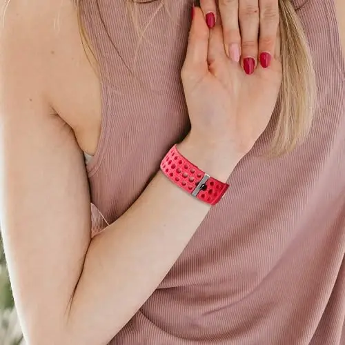 Lamshaw Wahoo ELEMNT Rival Smartwatch Band bilan mos keladi, Silikon o'rnini bosuvchi bilaguzuklar Sport tasmasi Wahoo ELEMNT Rival Smartwatch bilan mos keladigan metall tokali - MODAZONE (1)