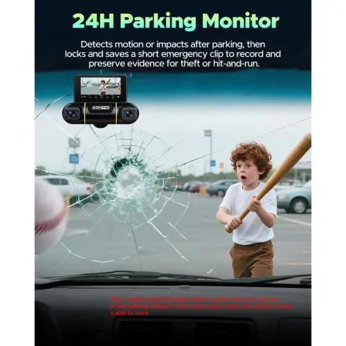 TOGUARD 4 Channel Dash Cam Front and Rear Inside with 24h Parking Monitor, 360 Degree View 5G Wifi Dash Camera, IR Night Vision Dashcam, G-Sensor, Free 128GB Card & Hardwire Kit-BLACK - TOGUARD (1)