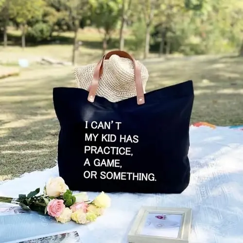 Lamyba New Mom Gifts, Mama Bag Tote with Makeup Bag, Cool Gifts for Mom to be/Expecting Mom/Pregnant Women - 2