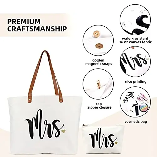 Lamyba New Mom Gifts, Mama Bag Tote with Makeup Bag, Cool Gifts for Mom to be/Expecting Mom/Pregnant Women - 5