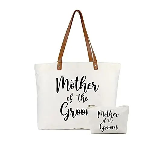 Lamyba New Mom Gifts, Mama Bag Tote with Makeup Bag, Cool Gifts for Mom to be/Expecting Mom/Pregnant Women - 1