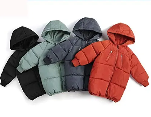 LANBAOSI Bolalar Qishki Palto Kapüşonli Yengil Puffer Palto Issiq Paxtali Kurtka O'g'il Bolalar Qizlar uchun - 6