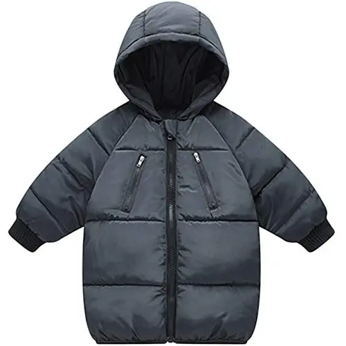 LANBAOSI Bolalar uchun qishki paltolar, kapşonlu yengil puf palto, iliq qoplamali kurtkalar, chaqaloq o'g'il va qiz bolalar uchun. - 1