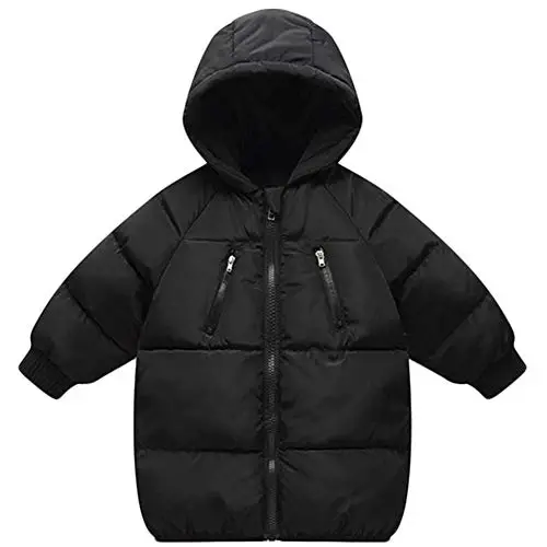 LANBAOSI Kids Qishki Palto Kapüşonlu Yengil Puffer Palto Iliq Paxtalik Kurtka Chaqaloq O'g'il Qizlar uchun - LANBAOSI