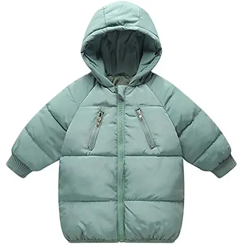 LANBAOSI Kids Winter Coats with Hooded Light Puffer Coat Warm Padded Jacket for Baby Boys Girls Toddler - 1