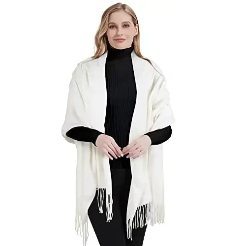 Landisun Scarf for Women Winter PasModazoneina-Shawl Wraps Winter CasModazoneere Wedding Warm Christmas - 5