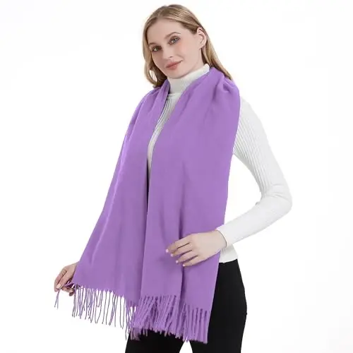 Landisun Scarf for Women Winter Soft Shawl Wrap Large Warm Fashion Blanket for Evening Dress Wedding Gifts - 4