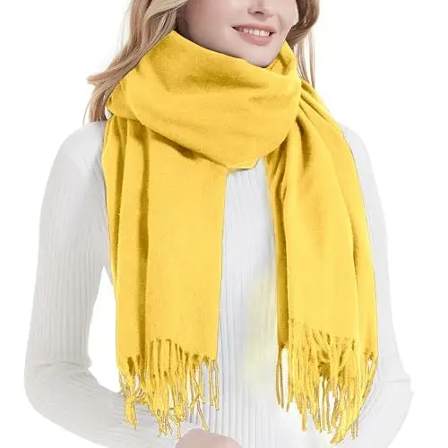 Landisun Scarf for Women Winter Soft Shawl Wrap Large Warm Fashion Blanket for Evening Dress Wedding Gifts 
