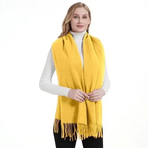 Landisun Scarf for Women Winter Soft Shawl Wrap Large Warm Fashion Blanket for Evening Dress Wedding Gifts - 3