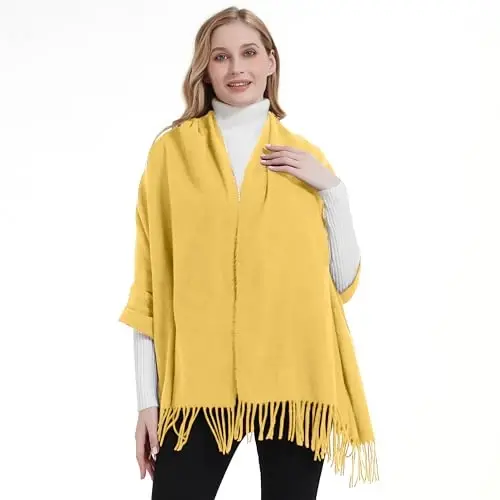 Landisun Scarf for Women Winter Soft Shawl Wrap Large Warm Fashion Blanket for Evening Dress Wedding Gifts - 5