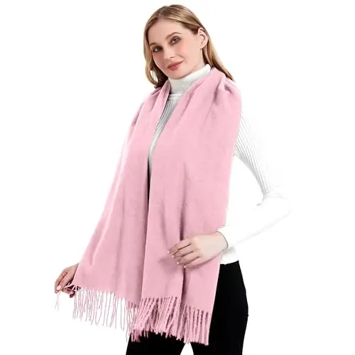 Landisun Scarf for Women Winter Soft Shawl Wrap Large Warm Fashion Blanket for Evening Dress Wedding Gifts - 4