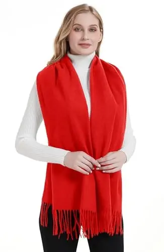 Landisun Scarf for Women Winter Soft Shawl Wrap Large Warm Fashion Blanket for Evening Dress Wedding Gifts - 3