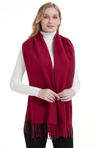 Landisun Winter Scarf for Women Soft Warm Tassel Shawl Wrap | Soft Warm Winter Scarf for Women Is Ideal for Cold Weather，79