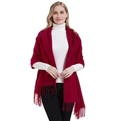 Landisun Winter Scarf for Women Soft Warm Tassel Shawl Wrap | Soft Warm Winter Scarf for Women Is Ideal for Cold Weather，79