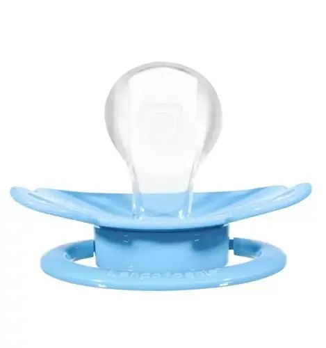 Landofgenie Large Shield Adult Size Pacifiers Set Bear Shaped Cutie Pacifier 3 Pack - White+Blue+Yellow - 3