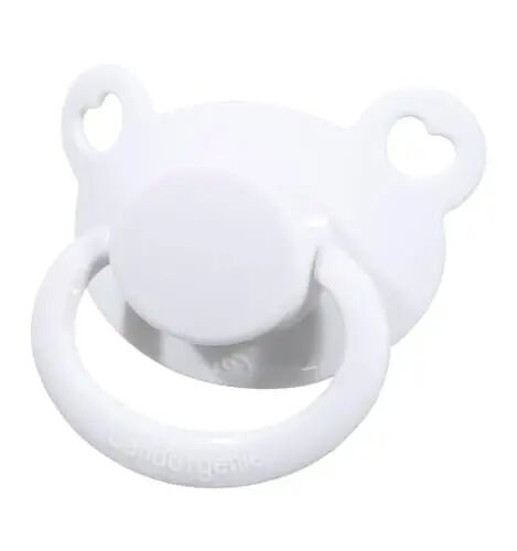 Landofgenie Large Shield Adult Size Pacifiers Set Bear Shaped Cutie Pacifier 3 Pack - White+Blue+Yellow - 2