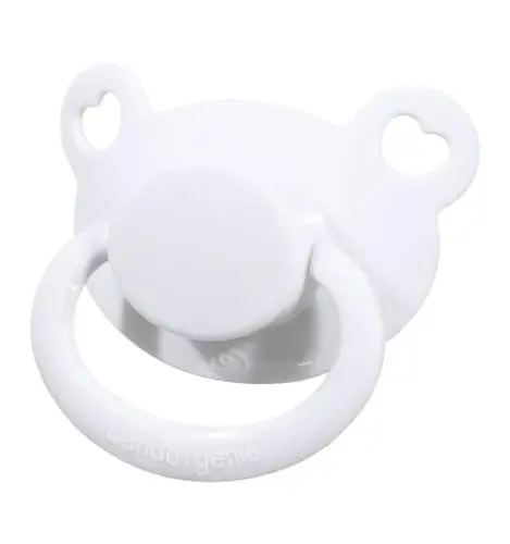 Landofgenie Large Shield Adult Size Pacifiers Set Bear Shaped Cutie Pacifier 3 Pack - White+Blue+Yellow - 2