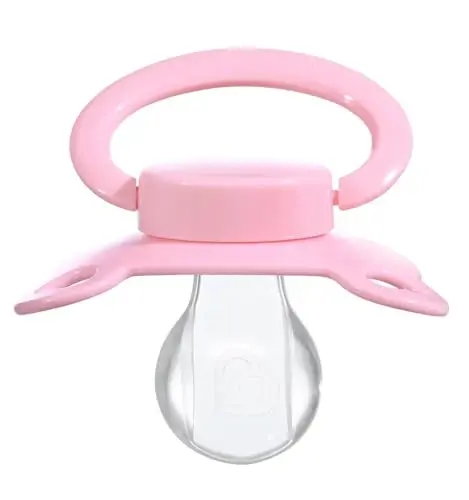 Landofgenie Large Shield Adult Size Pacifiers Set Bear Shaped Cutie Pacifier 3 Pack - Red+Orange+Pink - 3