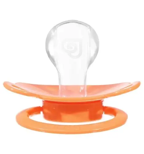 Landofgenie Large Shield Adult Size Pacifiers Set Bear Shaped Cutie Pacifier 3 Pack - Red+Orange+Pink - 4