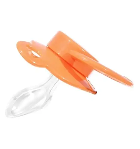 Landofgenie Large Shield Adult Size Pacifiers Set Bear Shaped Cutie Pacifier 3 Pack - Red+Orange+Pink - 7