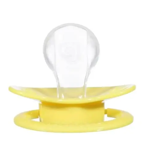 Landofgenie Large Shield Adult Size Pacifiers Set Butterfly Shaped Cutie Pacifier 3 Pack - White+Blue+Yellow - 3