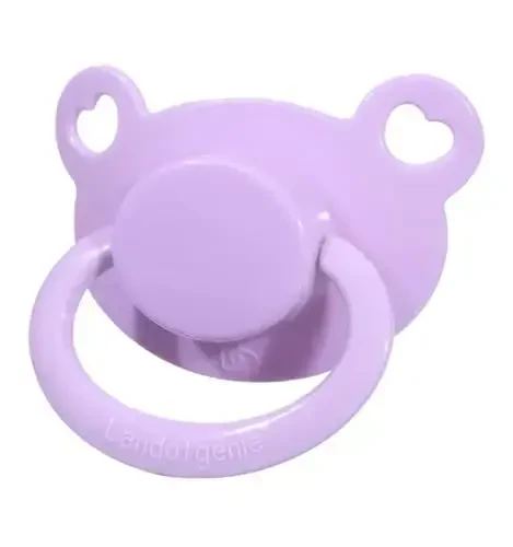 Landofgenie Large Shield Adult Size Pacifiers Set Bear Shaped Cutie Pacifier 3 Pack - Black+Pink+Purple - LANDOFGENIE (1)