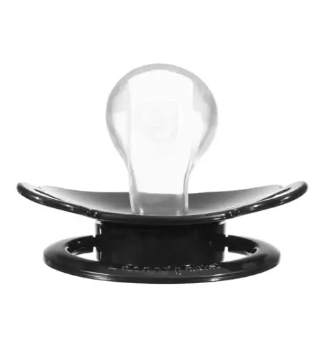 Landofgenie Large Shield Adult Size Pacifiers Set Bear Shaped Cutie Pacifier 3 Pack - Black+Pink+Purple - 3