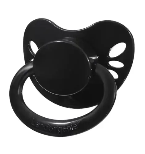 Landofgenie Large Shield Adult Size Pacifiers Set Butterfly Shaped Cutie Pacifier 3 Pack - Black+Pink+Purple - 2