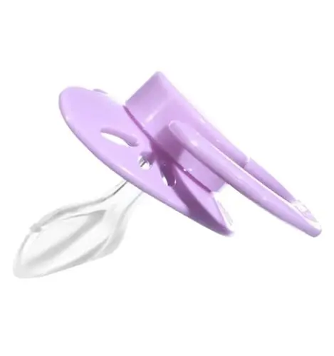 Landofgenie Large Shield Adult Size Pacifiers Set Butterfly Shaped Cutie Pacifier 3 Pack - Black+Pink+Purple - 4
