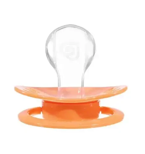 Landofgenie Large Shield Adult Size Pacifiers Set Butterfly Shaped Cutie Pacifier 3 Pack - Red+Orange+Pink - 4