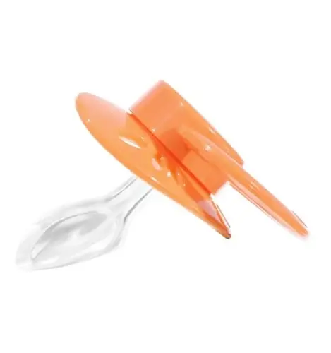 Landofgenie Large Shield Adult Size Pacifiers Set Butterfly Shaped Cutie Pacifier 3 Pack - Red+Orange+Pink - 5