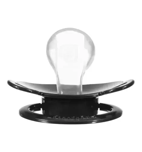 Landofgenie Large Shield Adult Size Pacifiers Set Bear Shaped Cutie Pacifier 3 Pack - Black+Pink+Purple - 3