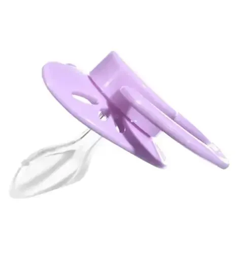 Landofgenie Large Shield Adult Size Pacifiers Set Butterfly Shaped Cutie Pacifier 3 Pack - Black+Pink+Purple - 4