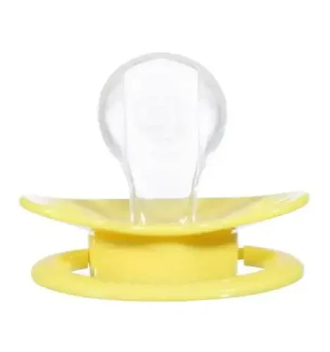 Landofgenie Large Shield Adult Size Pacifiers Set Butterfly Shaped Cutie Pacifier 3 Pack - White+Blue+Yellow - 3