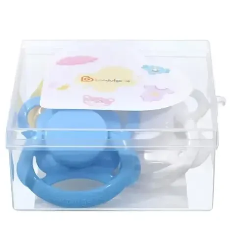 Landofgenie Large Shield Adult Size Pacifiers Set Oy Oy shaklidagi Cutie Pacifier 3 Pack - Oq+Ko'k+Sariq - 6