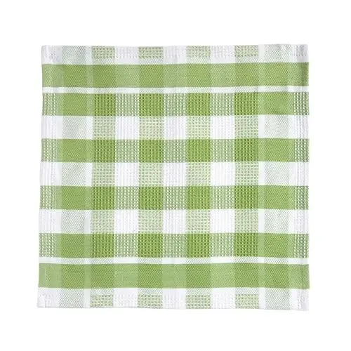 LANE LINEN 100% Cotton Kitchen Dish Cloths, Ultra Soft Absorbent Quick Drying Dish Towels, Multiweave Wash Cloths Dish Towel Sets, 12x12 Inches, 12 Pack - Sage Green - 3