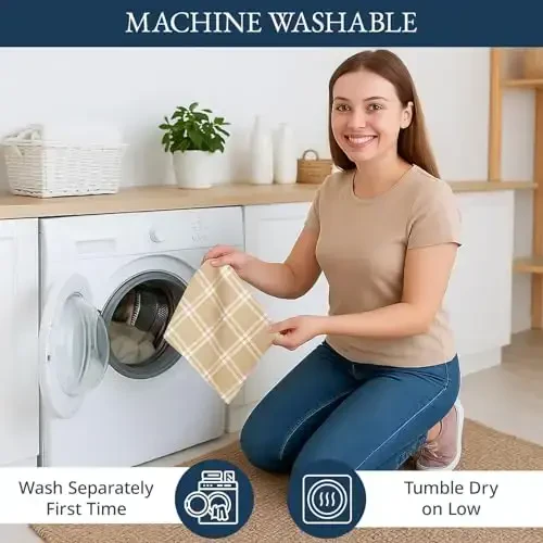 LANE LINEN Cotton Kitchen Towels Set, 4-Pack – Absorbent, Quick-Drying, Premium Dish Towels, Tea Towels, 18