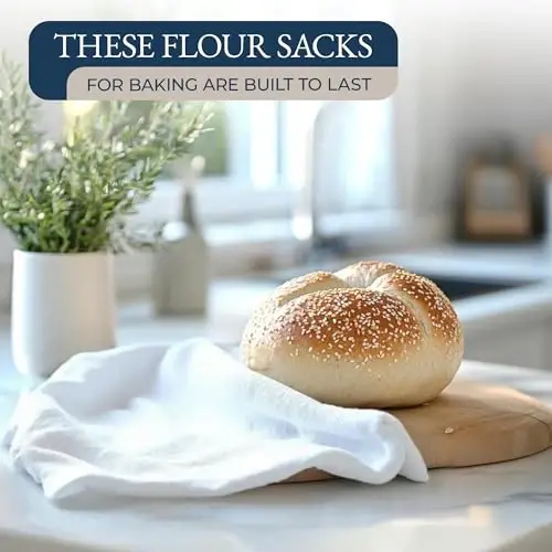 LANE LINEN Kitchen Towels Set - 6 Absorbent Hand Towels, 4 Dish Cloths, 4 Waffle Scrubbers, 2 Flour Sack Towels, 2 Potholders & 2 Oven Mitts - Red - 5
