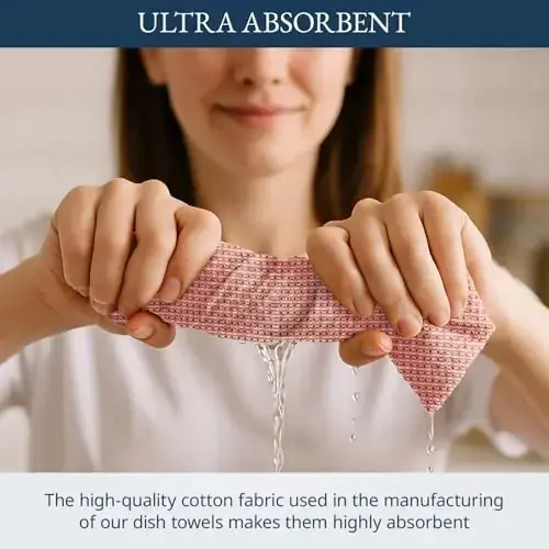 LANE LINEN Oshxona Sochiqlari 12 dona to'plami - 100% paxta, tez quriydigan 18