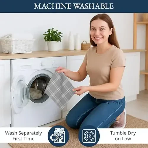 LANE LINEN Paxta Oshxona Sochiqlari To'plami, 4 dona - Yaxshi shimuvchi, Tez quriydigan Idish Sochiqlari, Choy Sochiqlari, 18