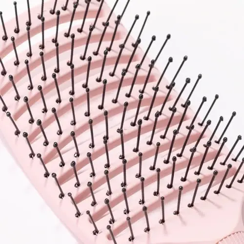 L'ANGE HAIR Siena Wide Curved Vented Hair Brush | Detangle with Nylon Bristles Best for Tangles and Knots Ideal Men Women Brushes Airflow Blush - 5