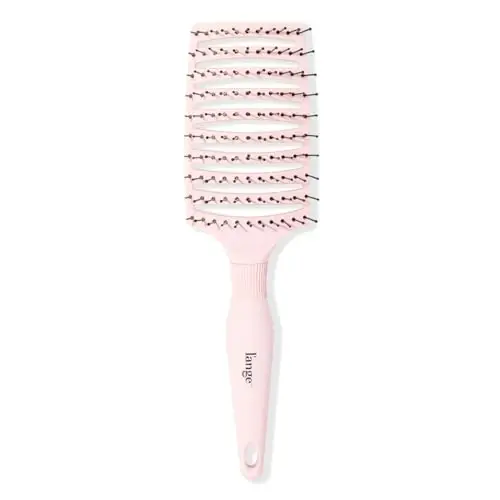 L'ANGE HAIR Siena Wide Curved Vented Hair Brush | Detangle with Nylon Bristles Best for Tangles and Knots Ideal Men Women Brushes Airflow Blush - 6