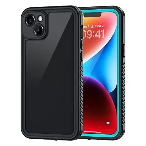 Lanhiem for iPhone 14 Plus Case, IP68 Waterproof Dustproof Shockproof with Built-in Screen Protector, Full Body Protective Cover for iPhone 14 Plus - 6.7 inch (Blue) 