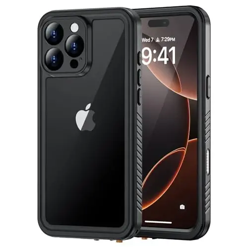 Lanhiem for iPhone 16 Pro Max Waterproof Case, Dustproof Case Built-in Screen Protector & Camera Protection, 360 Full Body Heavy Duty Waterproof Phone Case 6.9