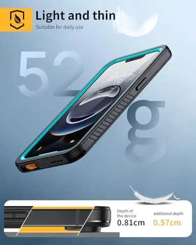 Lanhiem for iPhone 16e Case, IP68 Waterproof Dustproof Shockproof Cases with Built-in Screen Protector, 360 Full Body Protective Heavy Duty Rugged Phone Cover for iPhone 16e 2025 6.1 inch (Blue) - 5