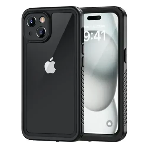 Lanhiem for iPhone 15 Plus Case, IP68 Waterproof Dustproof Shockproof Cases with Built-in Screen Protector, 360 Full Body Protective Phone Case for iPhone 15 Plus - 6.7 inch (Black) - LANHIEM