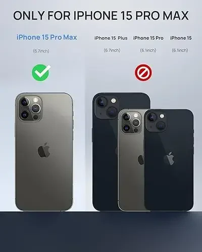 Lanhiem Magnetic for iPhone 15 Pro Max suv o'tkazmaydigan g'ilofi, o'rnatilgan maxfiylik ekran himoyachisi, MagSafe bilan mos, iPhone 15 Pro Max 6.7