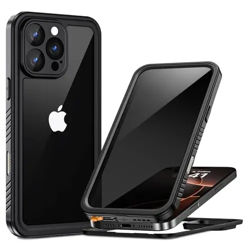 Lanhiem Privacy for iPhone 16 Pro Max Waterproof Case, Dustproof Case with Privacy Screen Protector, Heavy Duty Full Body Anti-Spy Waterproof Phone Cover 6.9